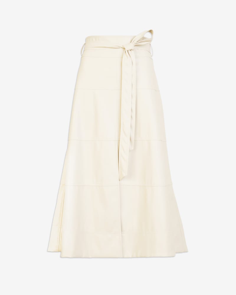 Front of a size 20 Hudson Skirt in Cream by Tanya Taylor. | dia_product_style_image_id:322279